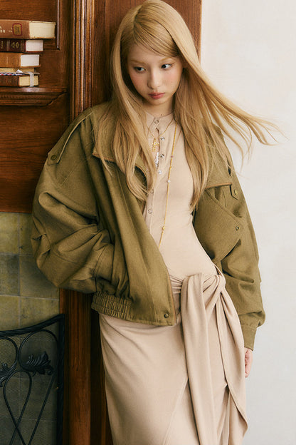 Distressed Loose Workwear Jacket