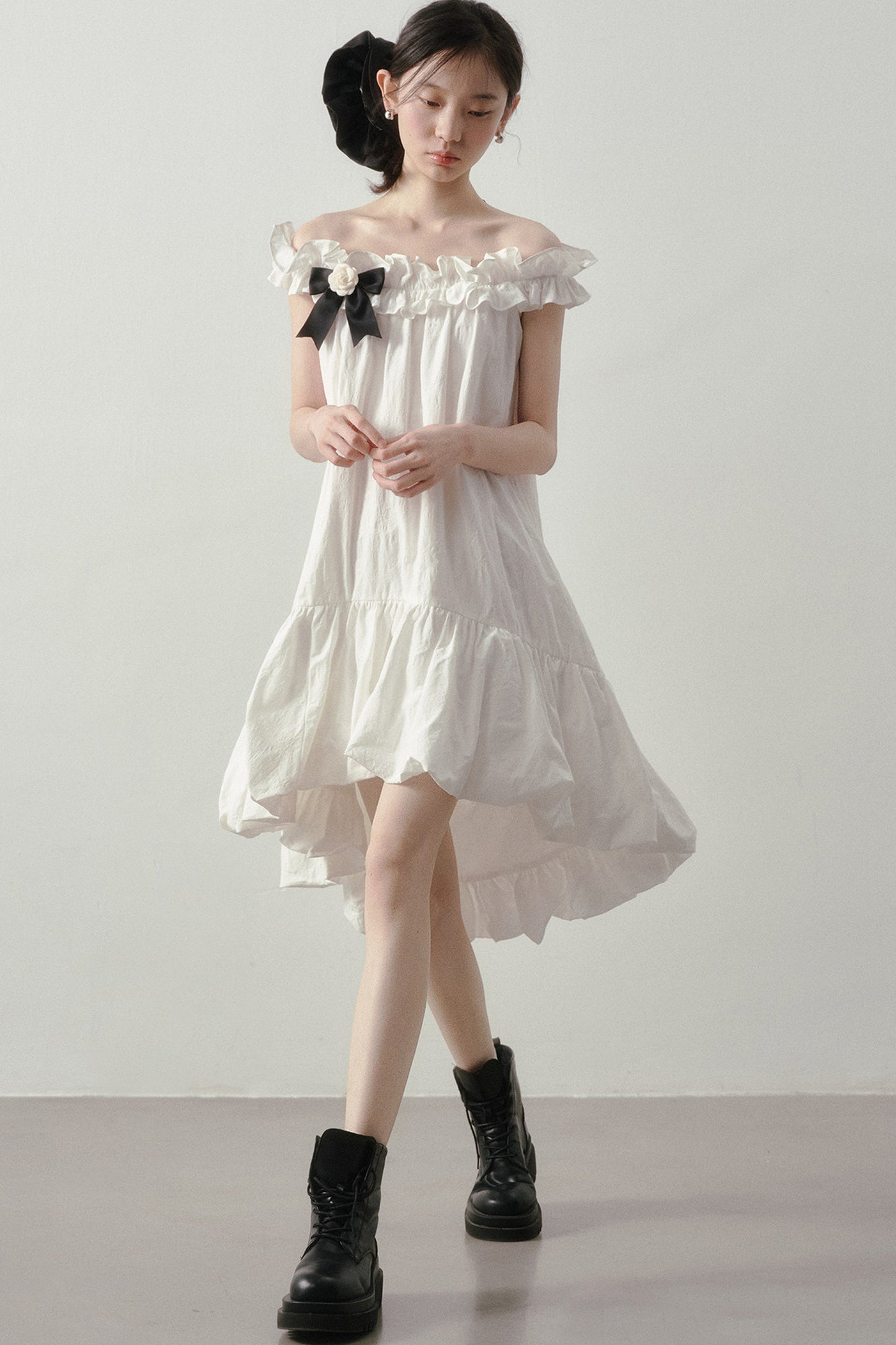 Iridescent Off-Shoulder Dress