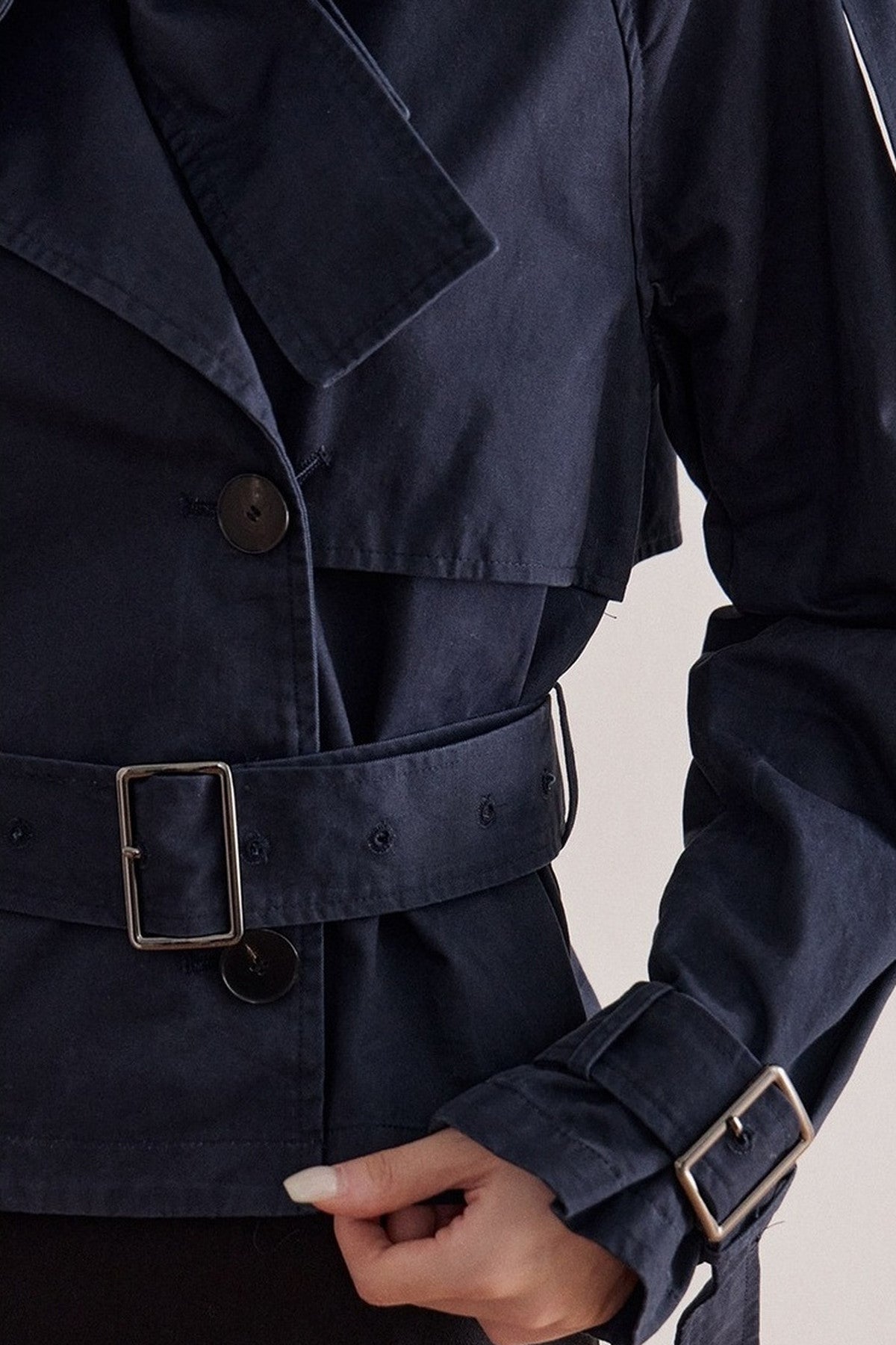 Cotton Double-Breasted Trench Coat