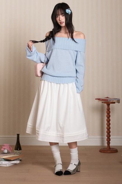Off-Shoulder Knit Top