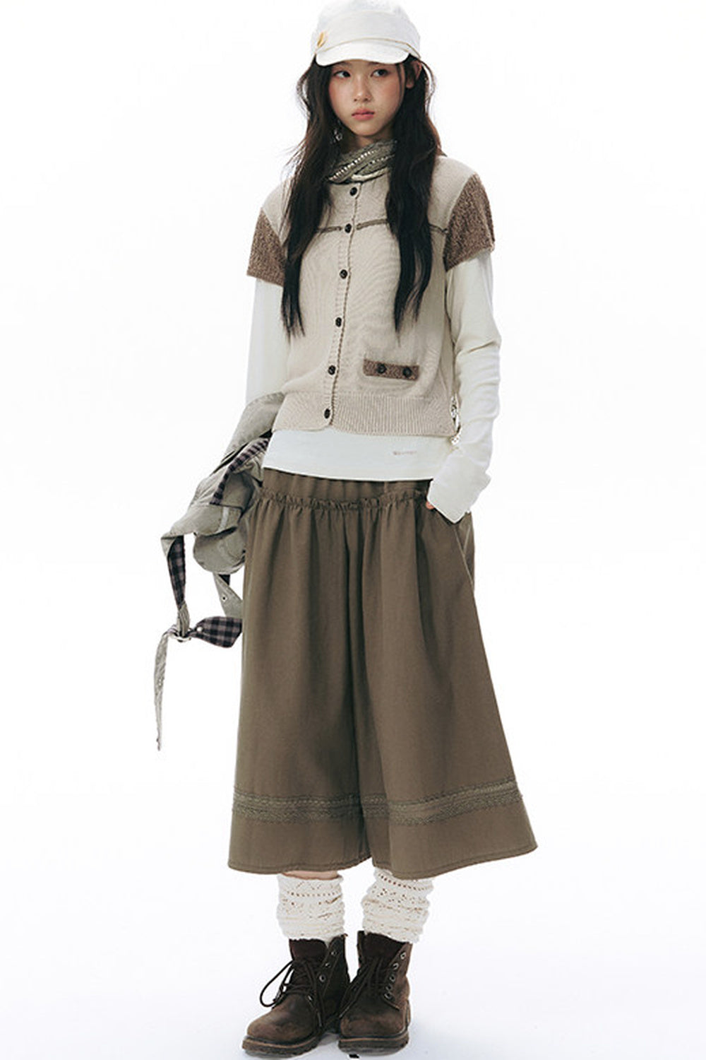 Hollow-out Short Sleeve Knit Cardigan