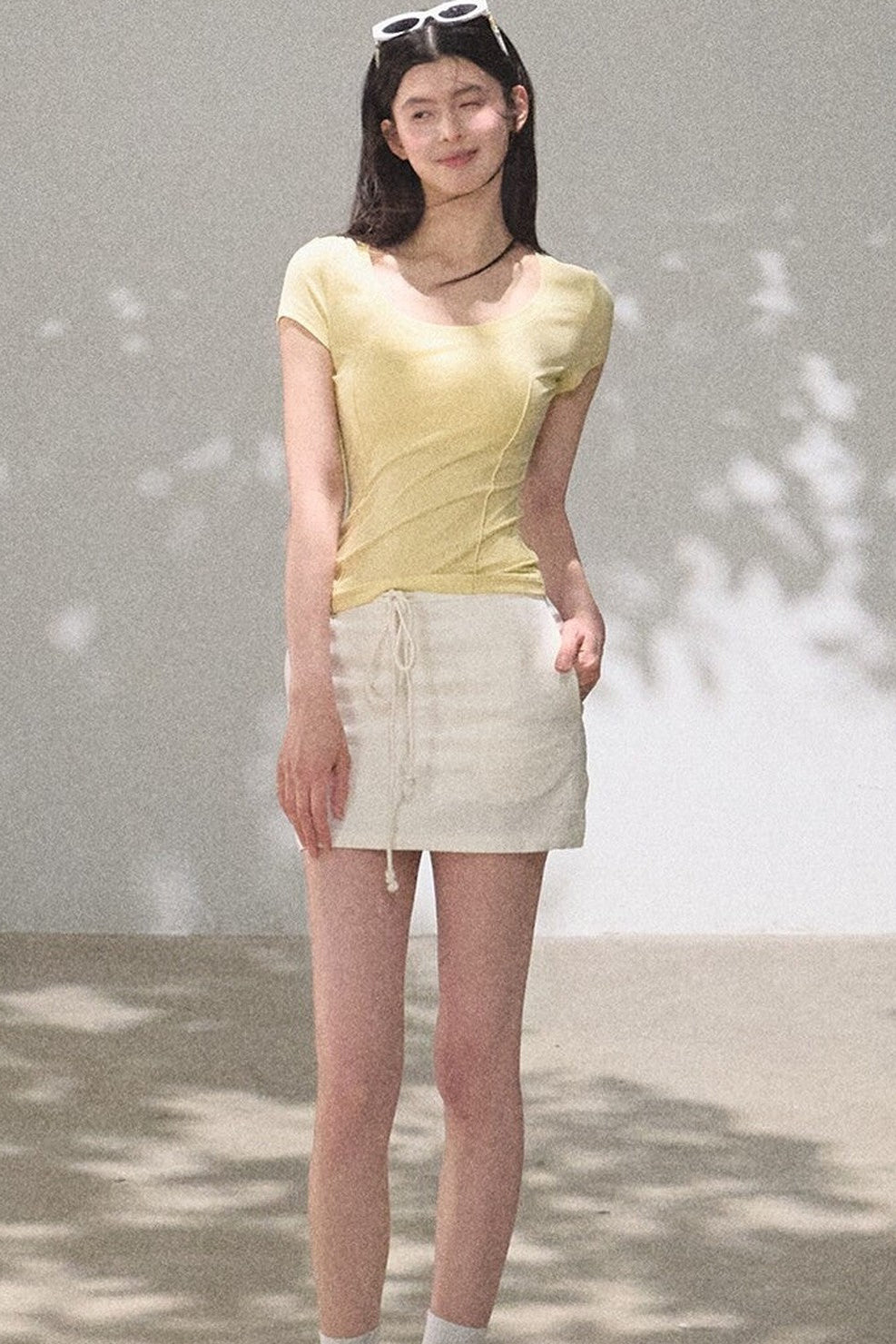 Slim-Fit U-Neck Lyocell Top