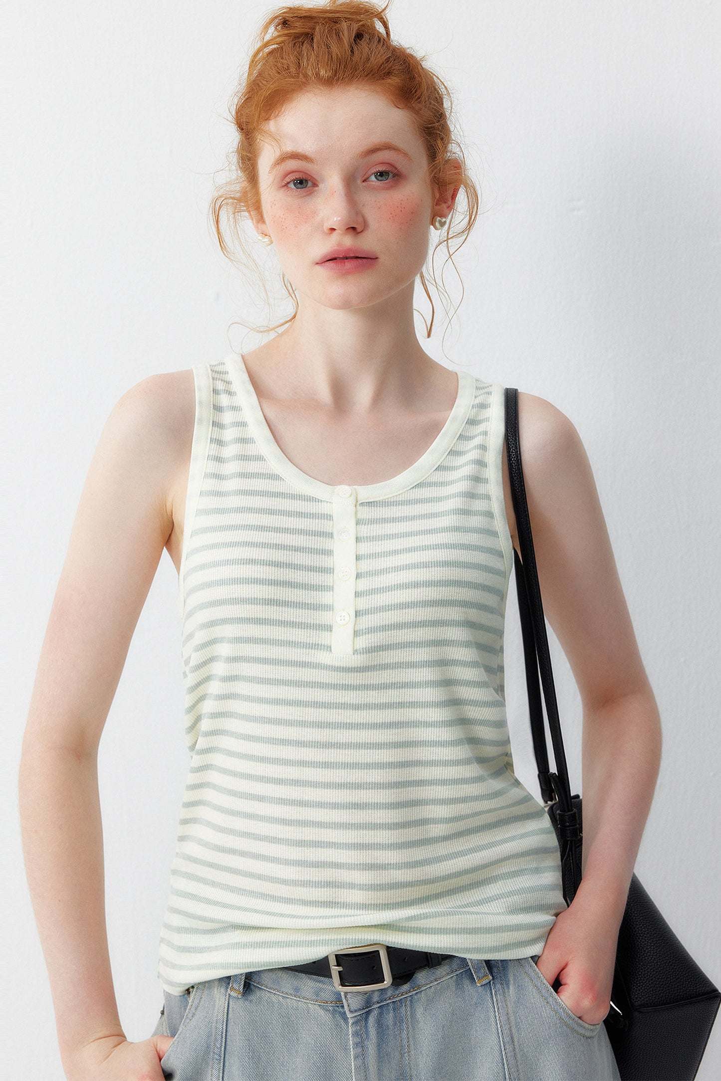 Striped Lyocell Tank Top