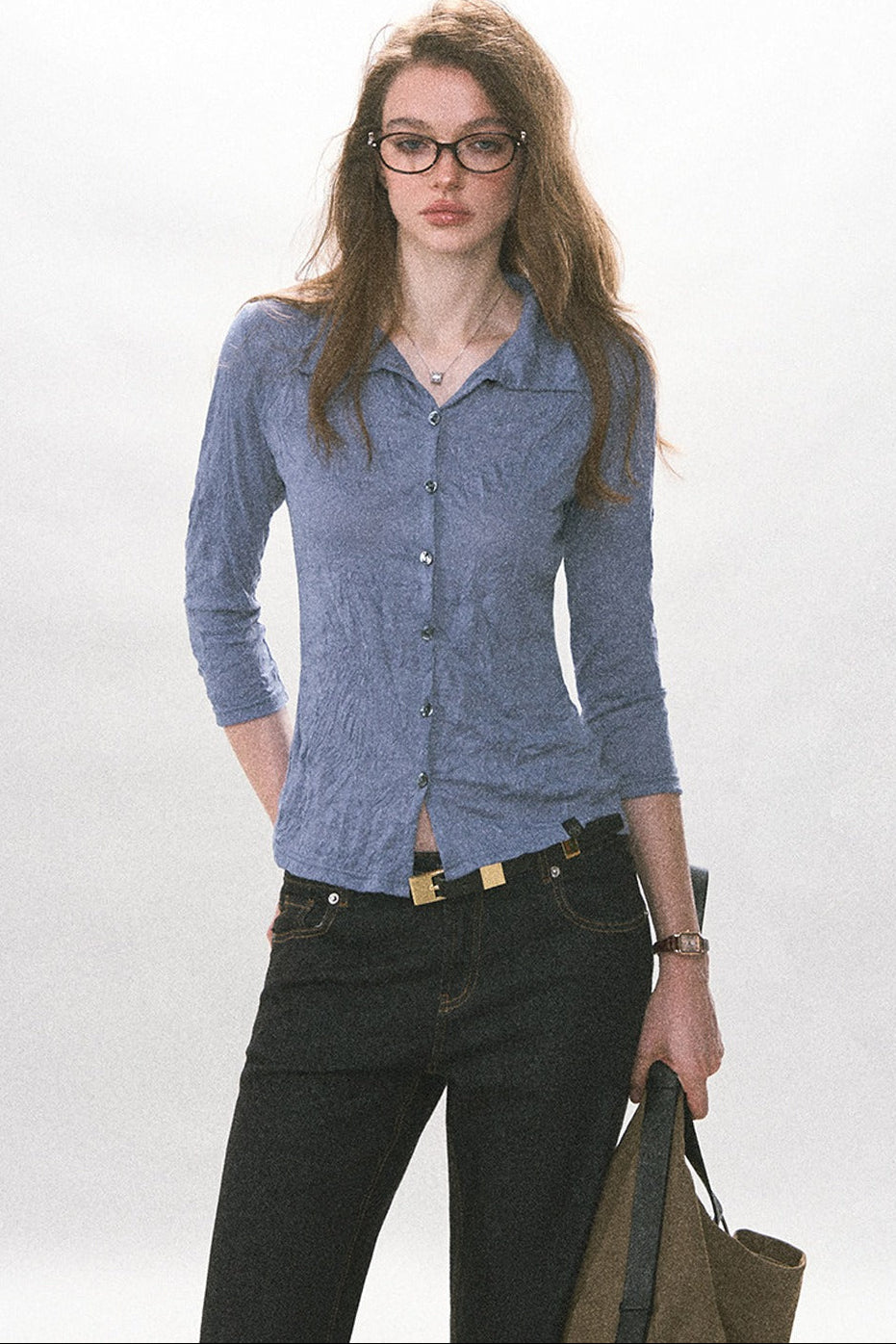 Ceinture minimaliste à boucle carrée