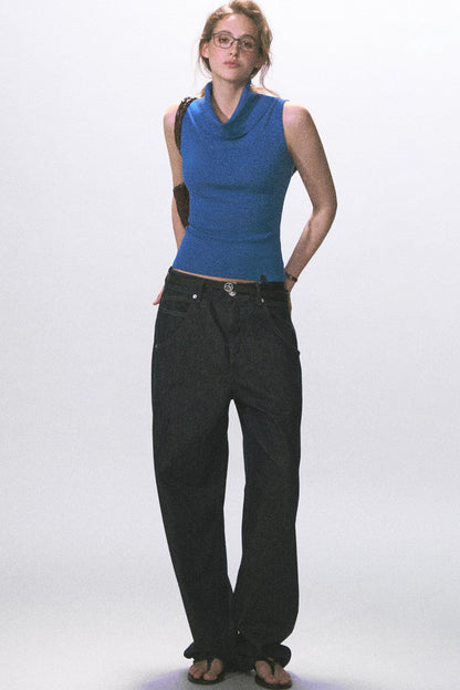 Vintage Knitted Scoop Neck Top