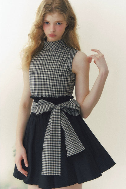 Princess Diary Plaid Puffy Dress