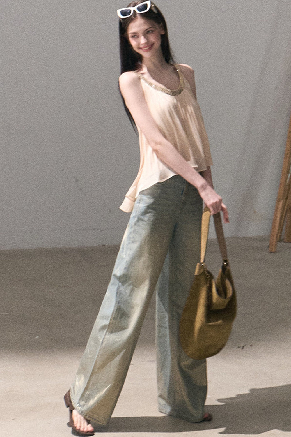 Gold Sequin Lace Top