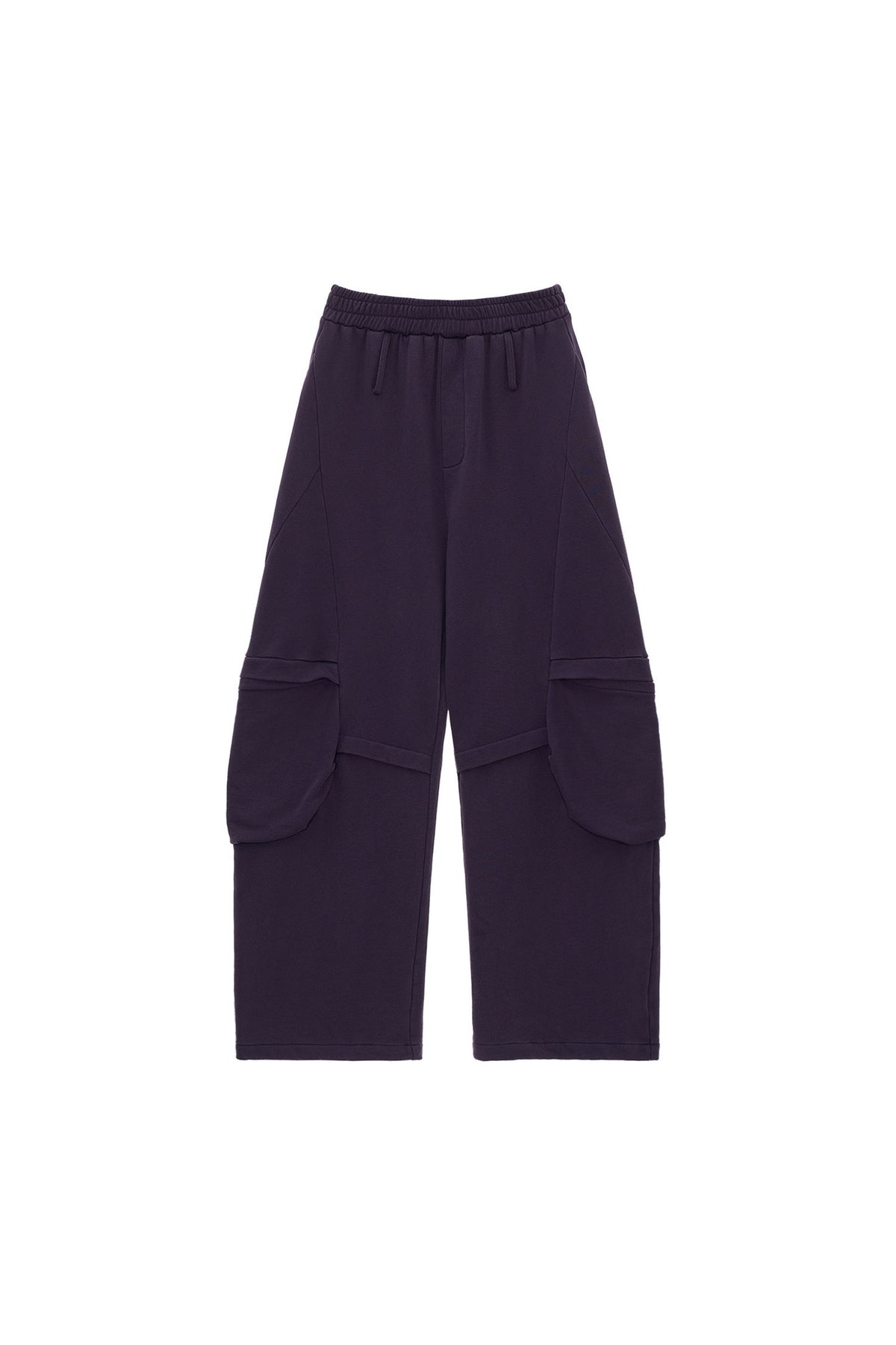 Pantaloni della tuta wide-leg con tasche e taglio tridimensionale