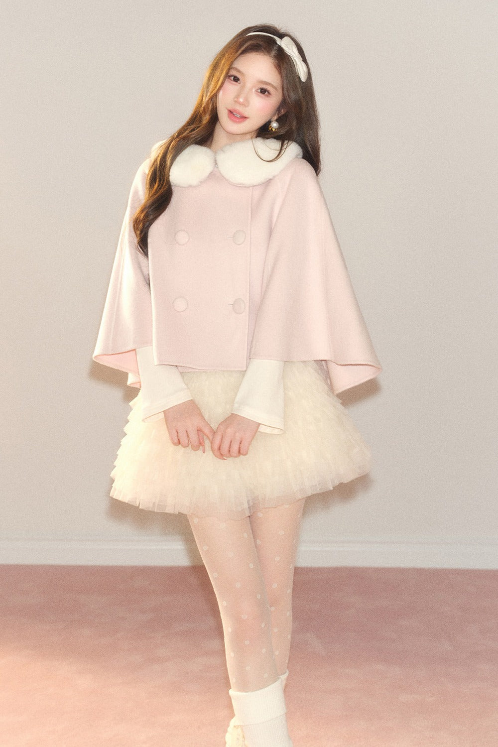 Cream Princess Multi-Layered Tulle Dress