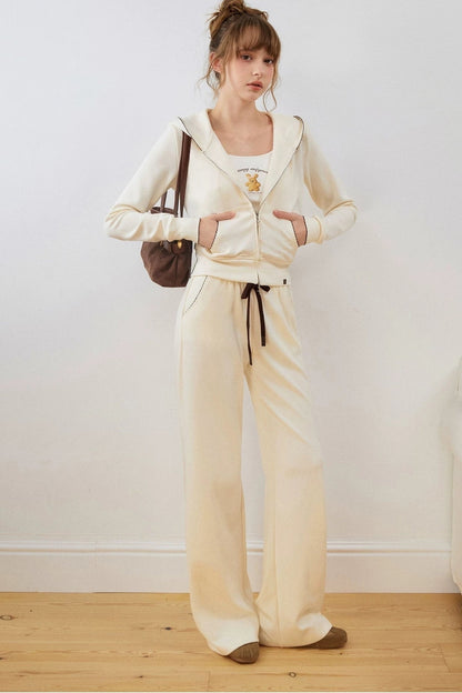 Air Layer Flared Hoodie and Sweatpants Set-Up