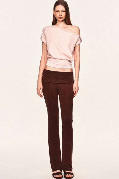 Linen Lace Off-Shoulder Blouse