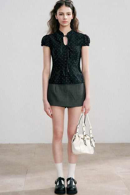 Polka Dot Short Sleeve Top Set-Up