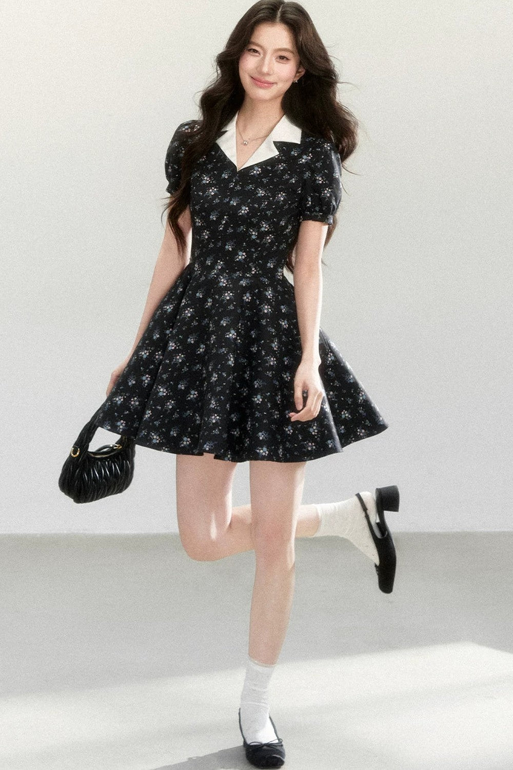 Vestido Elegante Estampado Tipo Señorita
