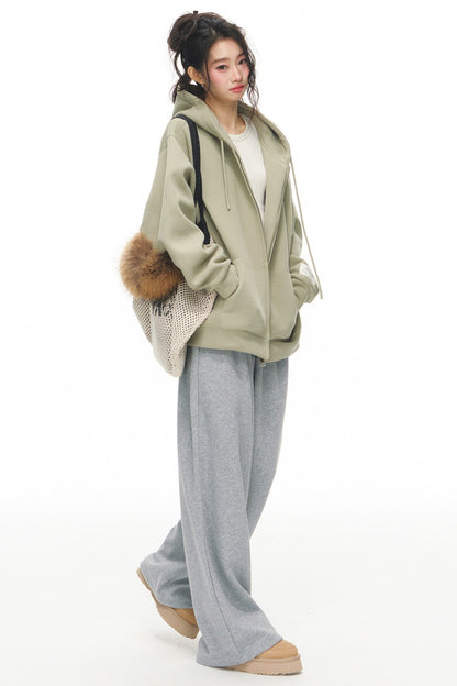 Loose Zip-Up Hoodie