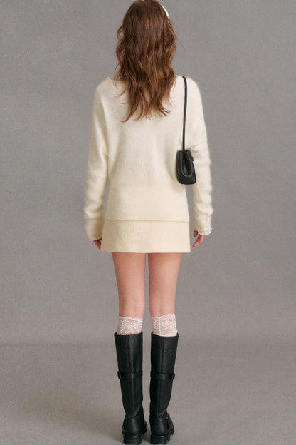 Milk Velvet Sweater and Base Top Set-Up