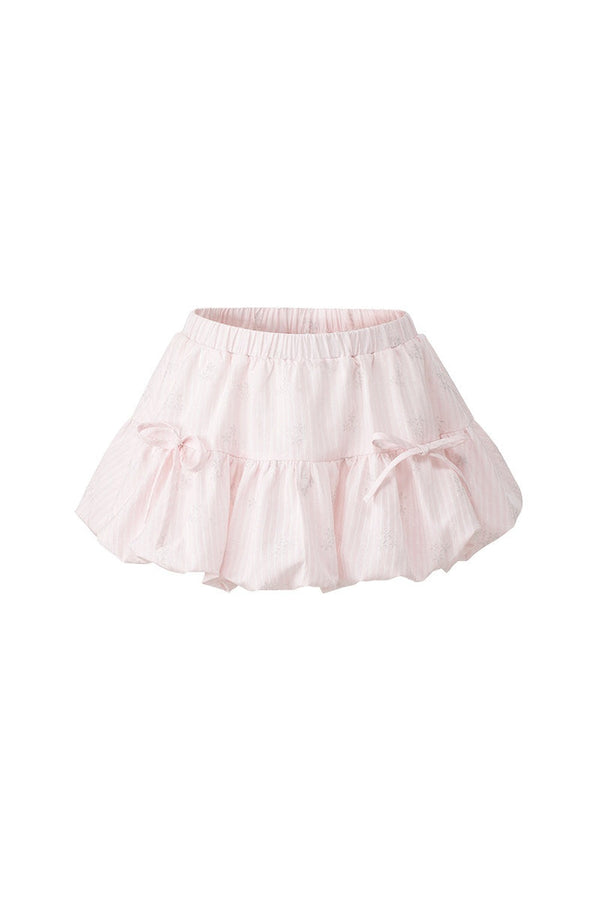 Pink Bow-Tie Summer Two-Piece Set