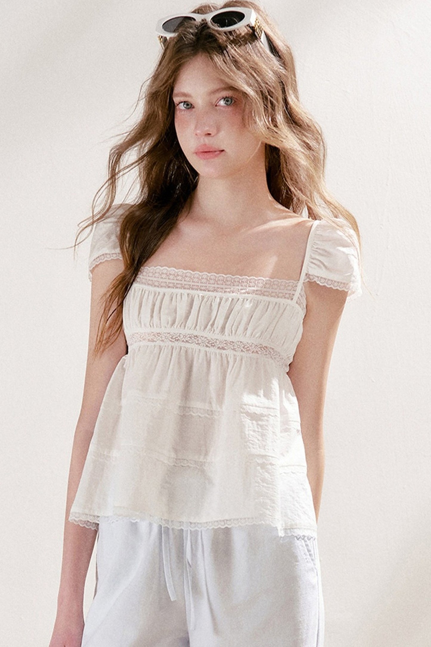 Smooth Acetate Lace Blouse