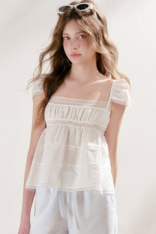 Smooth Acetate Lace Blouse