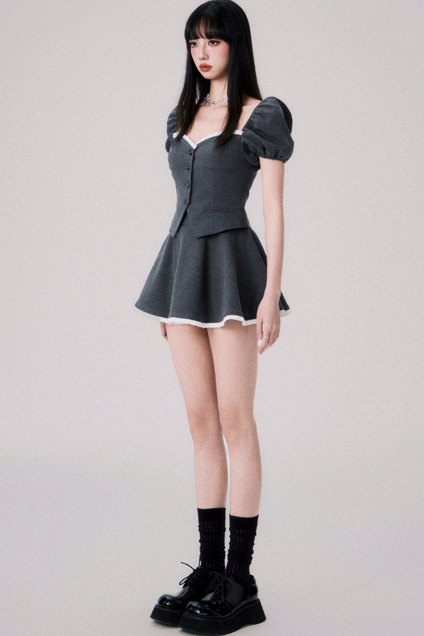 Strapless Corset Top and Puff Skirt Set-Up