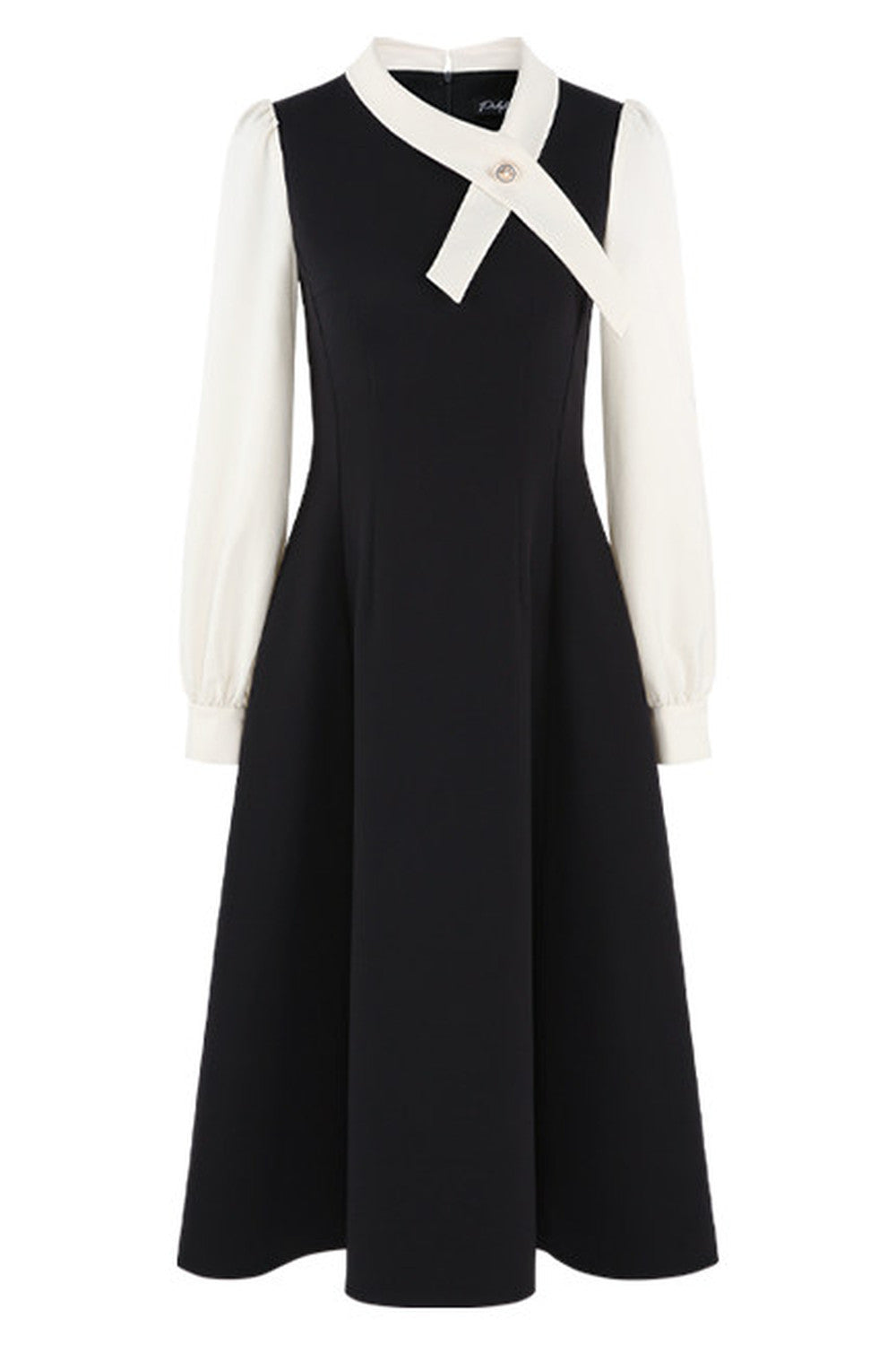 Contrasting Color Long Dress