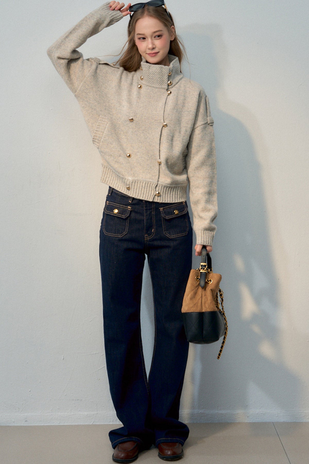 High-Waisted Wide-Leg Jeans