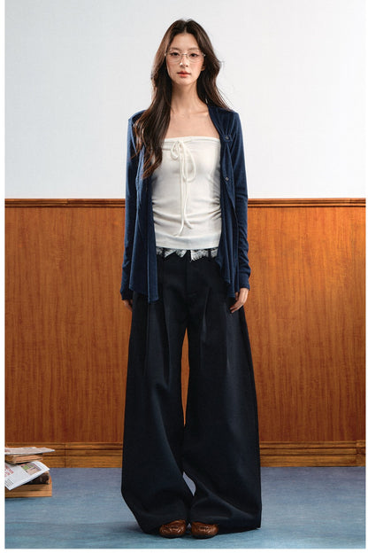 Completo cardigan a maglia e top a fascia