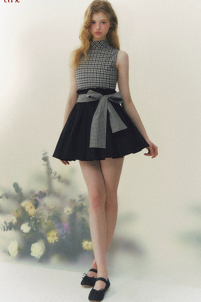Princess Diary Plaid Puffy Dress