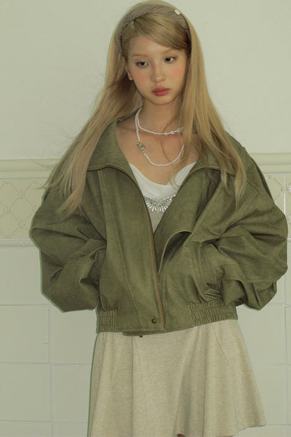 Distressed Loose Workwear Jacket