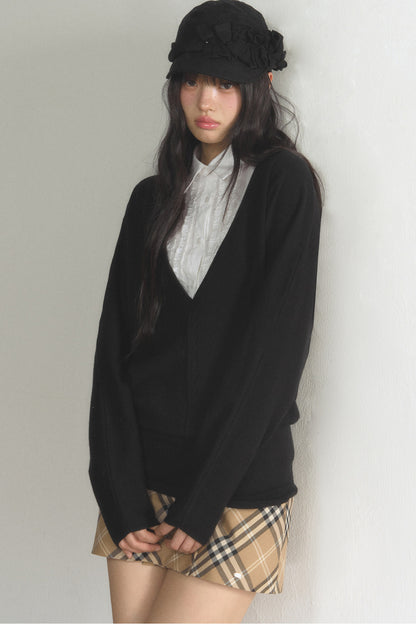 V-Neck Pullover Cardigan