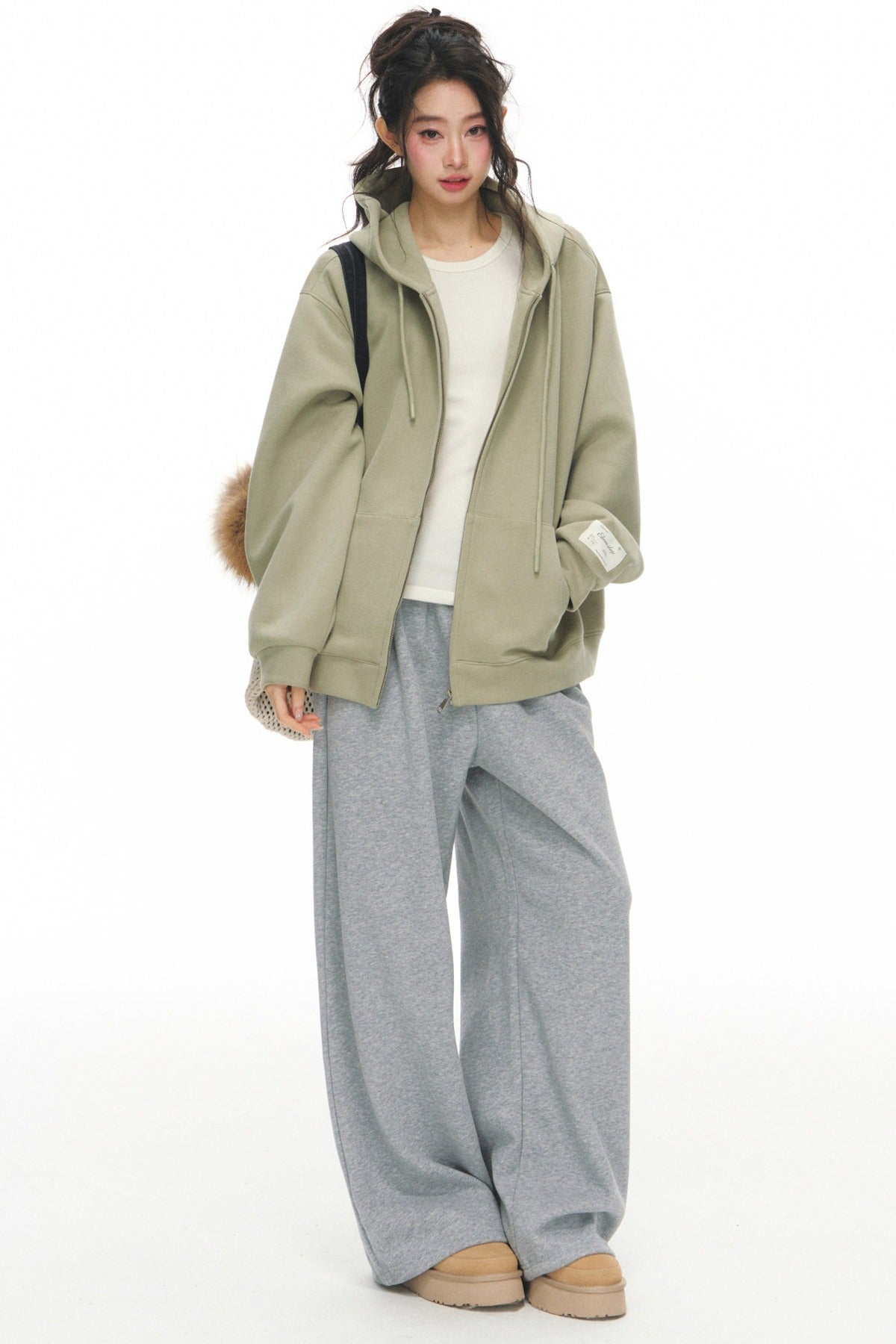 Loose Zip-Up Hoodie