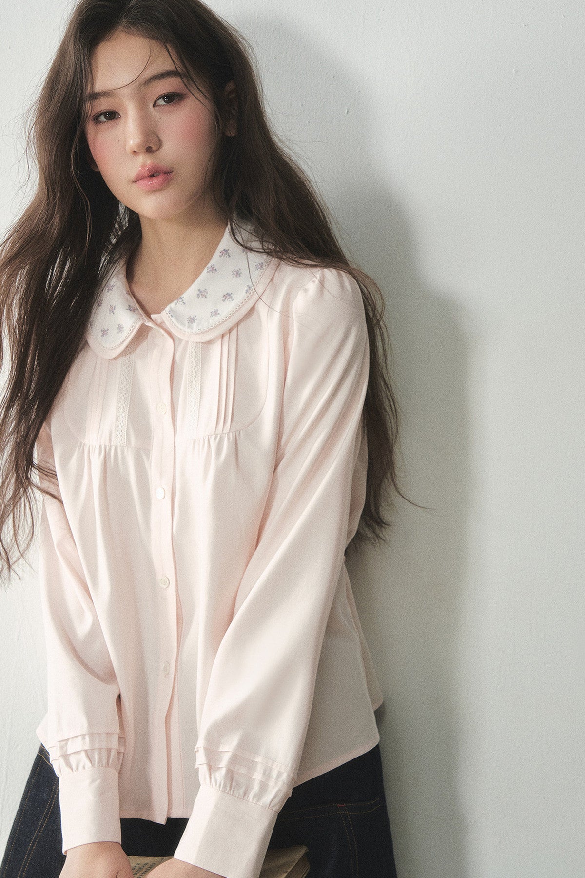 Lyocell Doll Collar Blouse