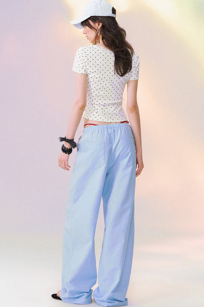 Square Neck Lace Trim Top