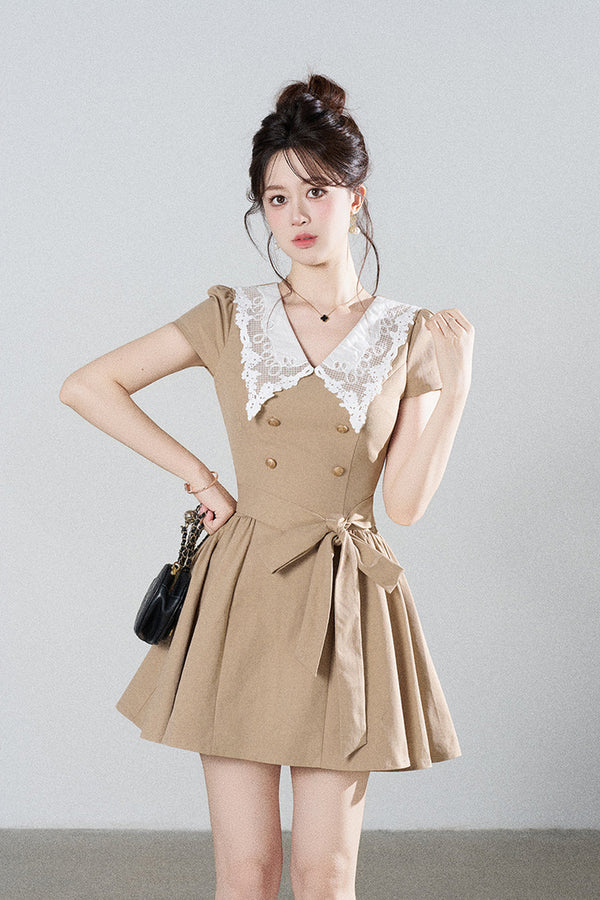 Lace Doll Collar A-Line Dress