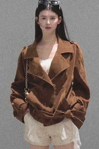 Maillard Caramel Retro Jacket Set