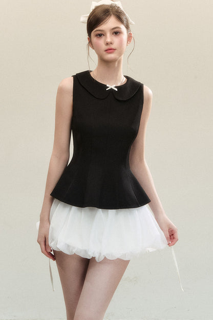 Floral Ruffle Short Skirt