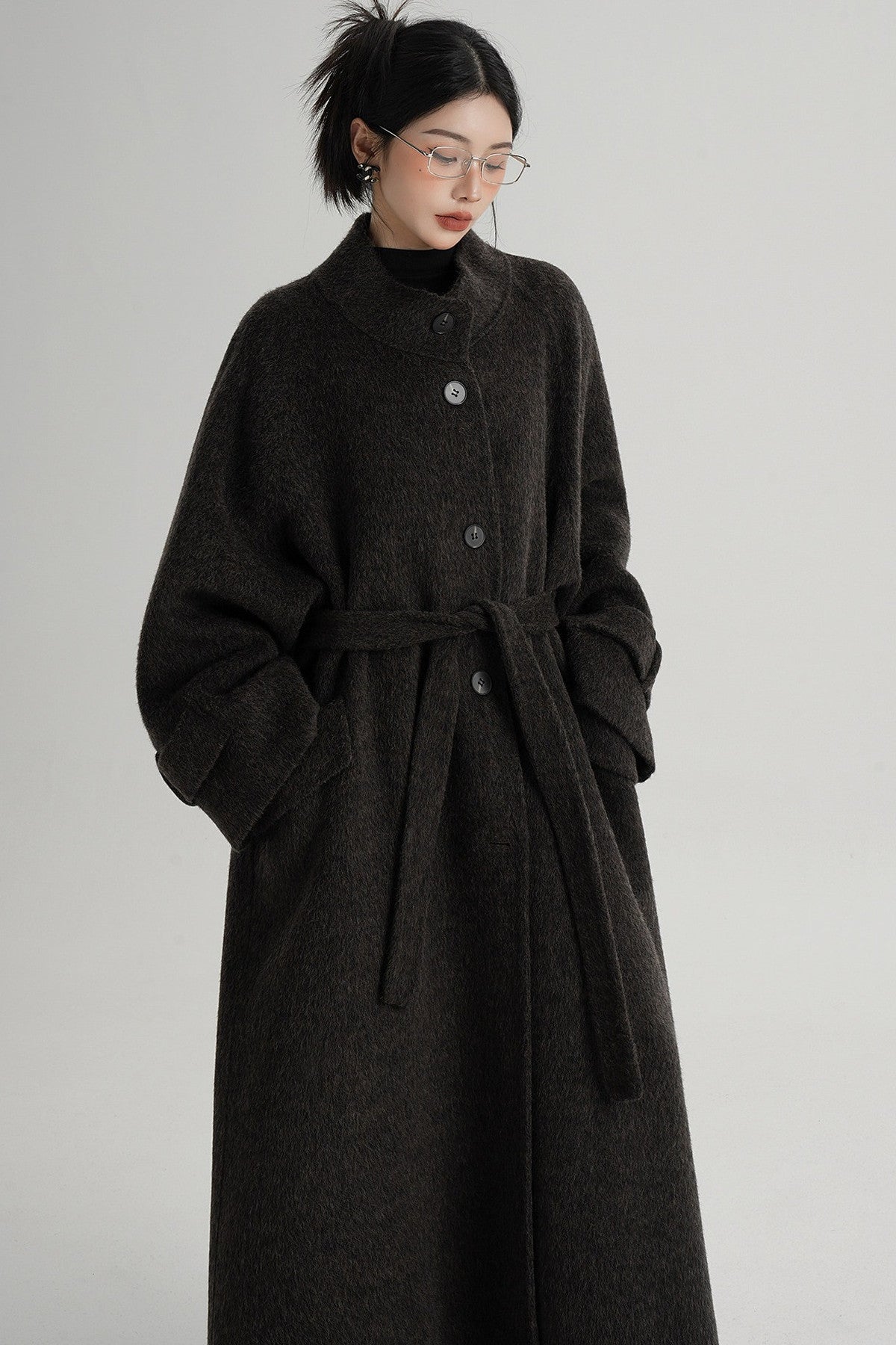 Mid-Length Double-Sided Wool Coat