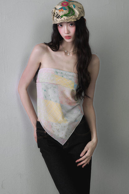 Macaron gestepptes Tube-Top