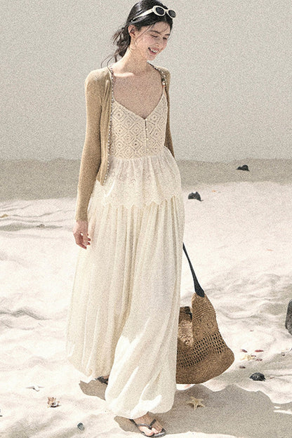 French Sun Protection Knit Cardigan Set