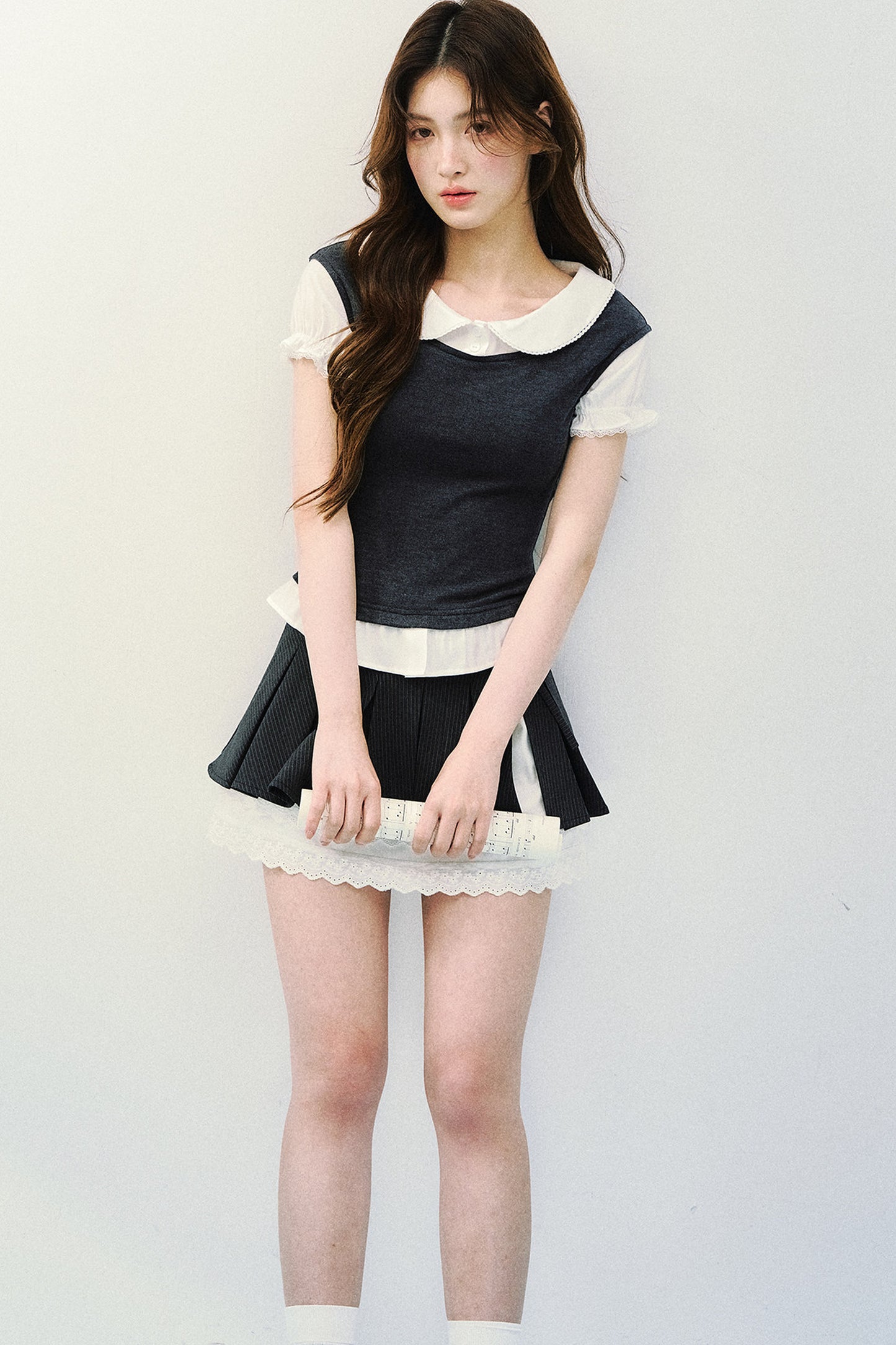Tencel Wool Two-Piece Blouse