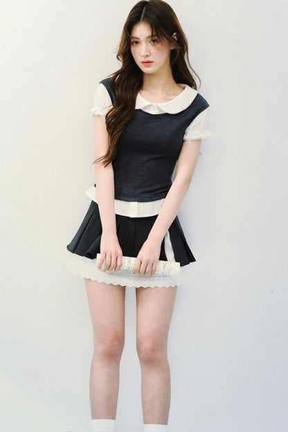 Tencel Wool Two-Piece Blouse