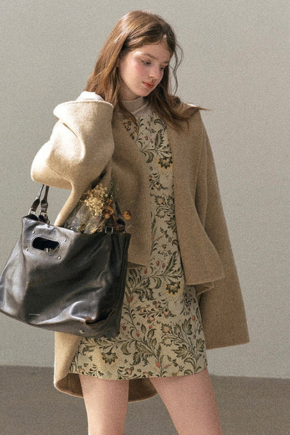 Double-Sided Woolen Shawl Coat