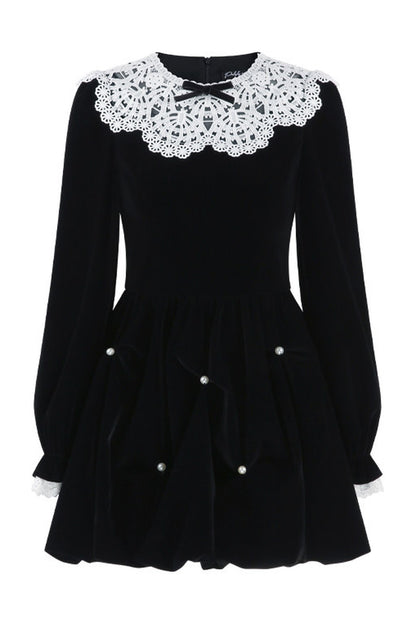 Velvet Bud Lace Dress