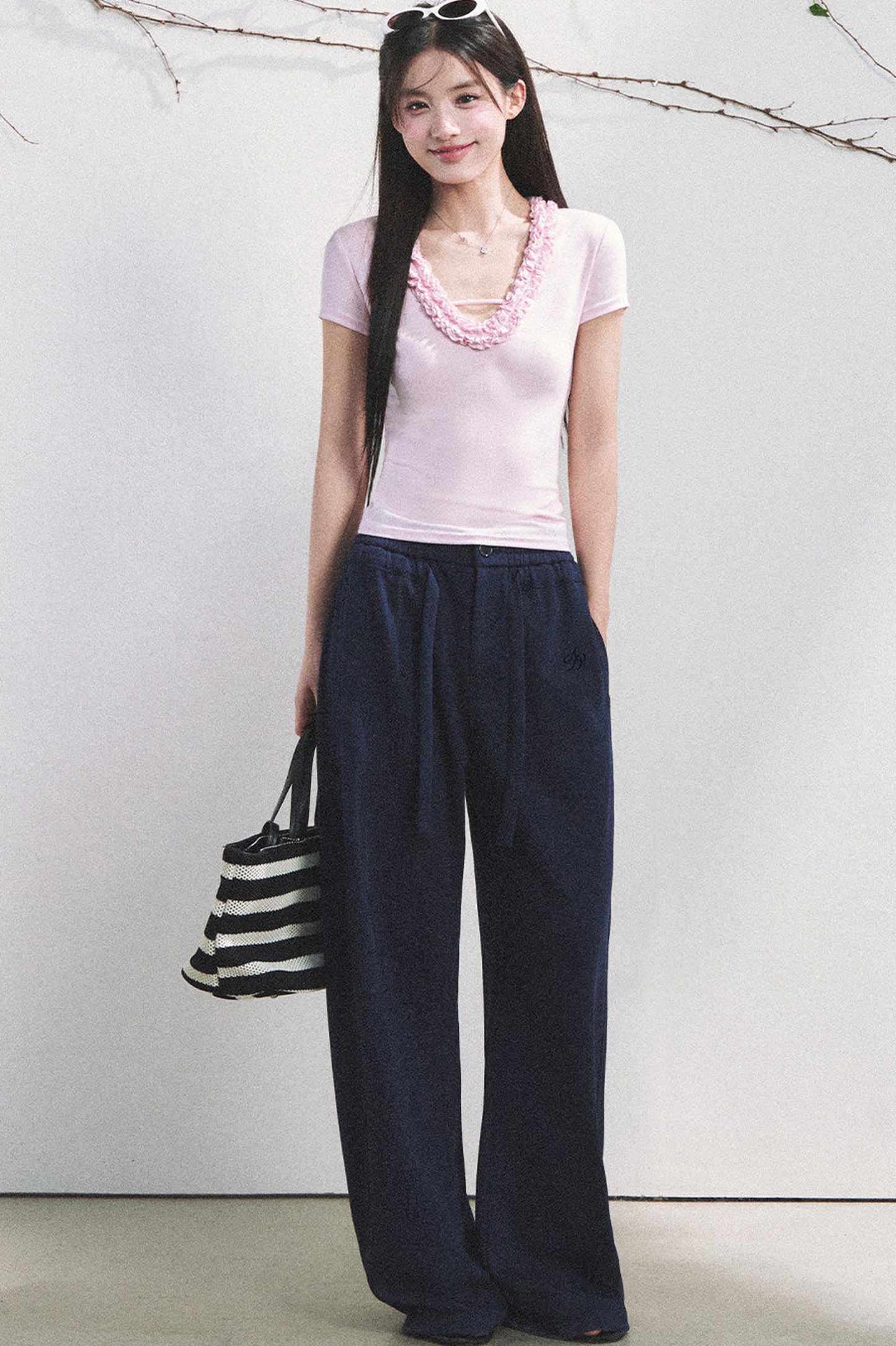 Blusa de lyocell con volantes Nube