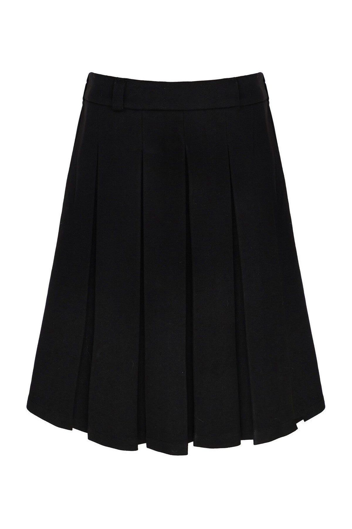 Wool Tie Cardigan and Pleated Skirt Set-Up