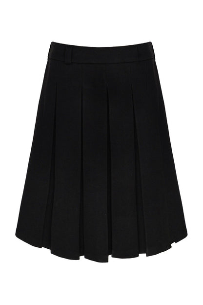 Wool Tie Cardigan and Pleated Skirt Set-Up