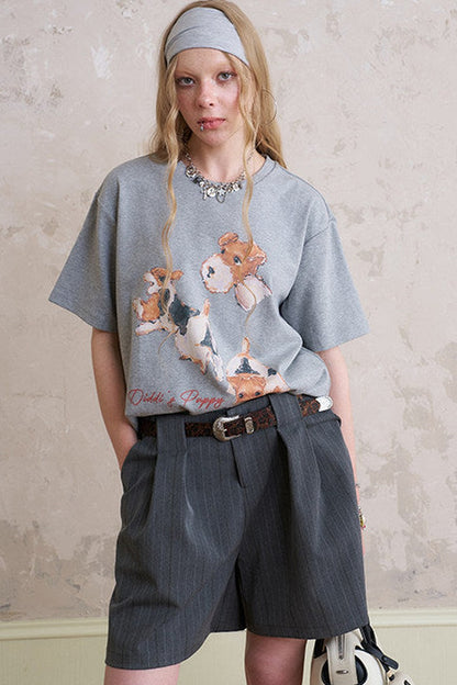 Short Sleeve Top Shorts Trousers Set-Up