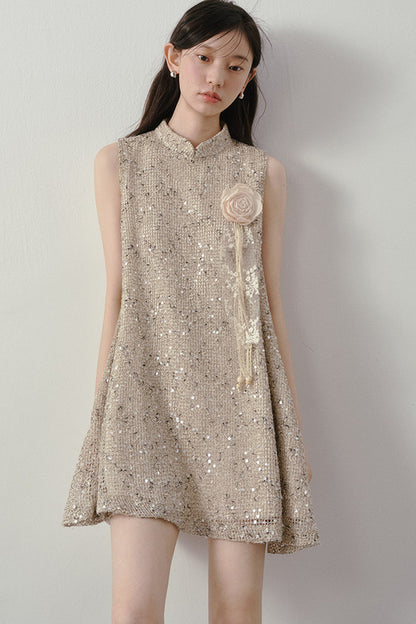 Champagne Gold Tassel Dress