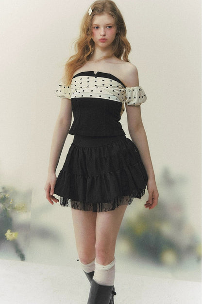 Blusa stile sud francese con spalle scoperte