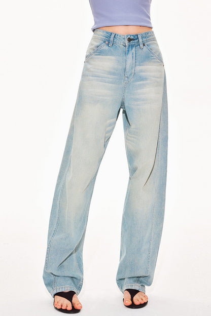 Vintage Distressed Scimitar Jeans