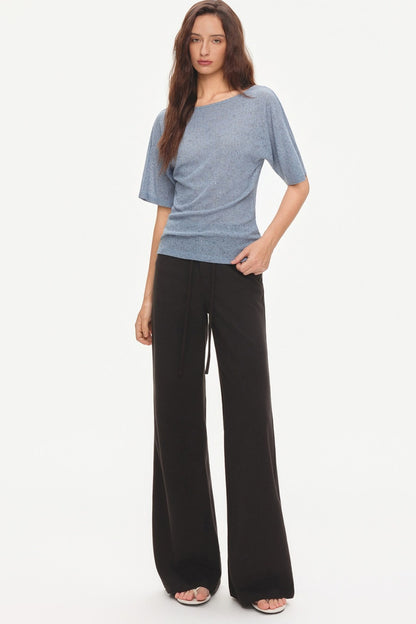 Drawstring Wide-Leg Trousers